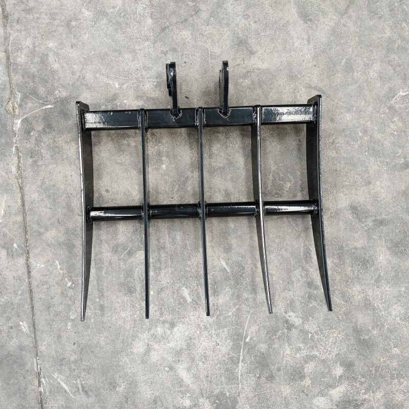 Top Compact & Mini Excavator Diggers- TYPHON Machinery Rake: Mini Excavator Attachment for Grading, Leveling, Loosening , Removing Soil USA