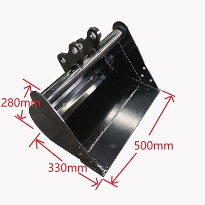 Top Compact & Mini Excavator Diggers- TYPHON Machinery 500mm Plain Mud Bucket: Attachment for TYPHON Mini Excavators USA