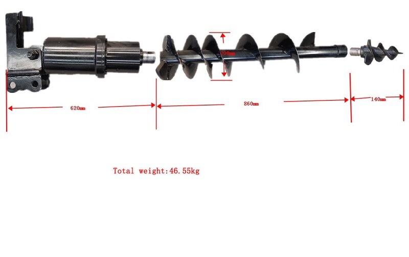 Top Compact & Mini Excavator Diggers- TYPHON Machinery TYPHON Attachments Auger Drill Attachment for Mini Excavators Machinery USA