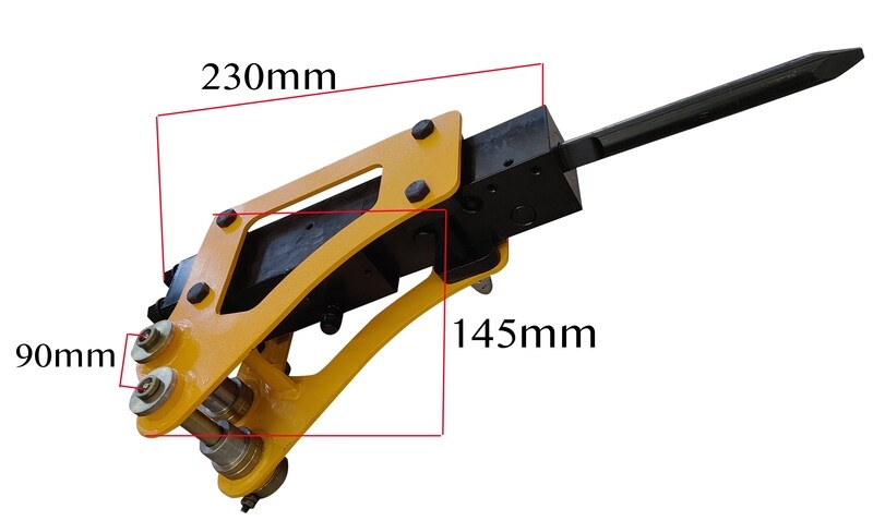 Top Compact & Mini Excavator Diggers- TYPHON Machinery TYPHON Attachments Hydraulic Break Hammer Attachment for Mini Digger USA