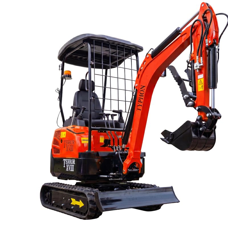 New 4,000 lb TYPHON Lux Mini Excavator Rubber Track with Kubota Diesel Engine USA New 4,000 lb TYPHON Lux Mini Excavator Rubber Track with Kubota Diesel Engine USA