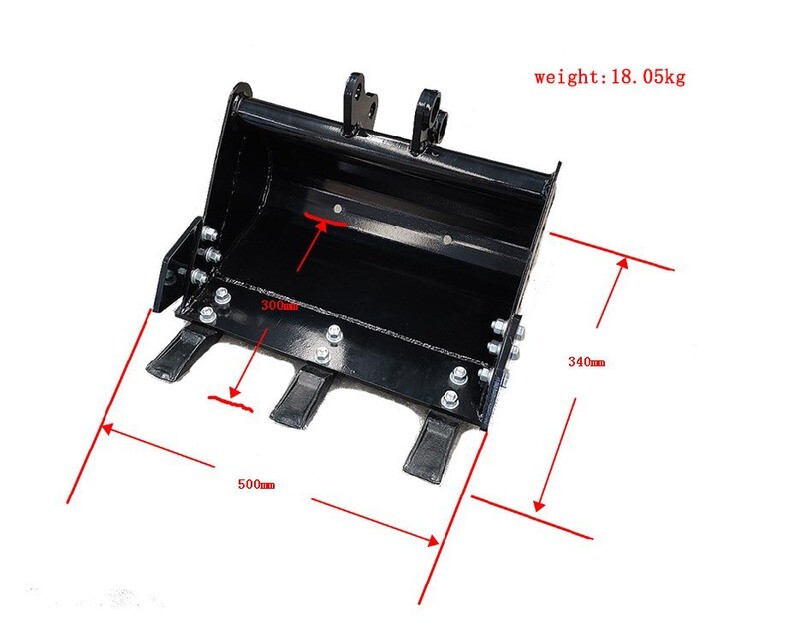 Top Compact & Mini Excavator Diggers- TYPHON Machinery 500mm Trenching Bucket General Purpose w teeth for Mini Excavator USA