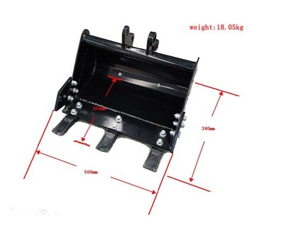 500mm Trenching Bucket General Purpose w teeth for Mini Excavator USA