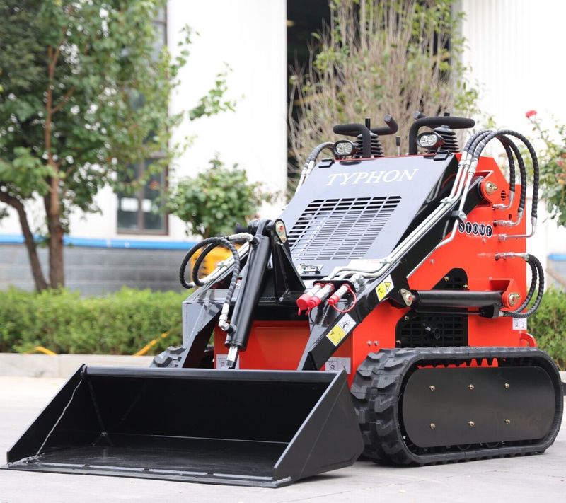 Top Compact & Mini Excavator Diggers- TYPHON Machinery Skid-Steer Loader Tracked 22.1 HP Honda EPA Gasoline Engine for Gardens, Farming