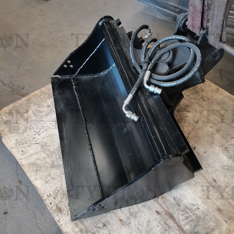 Top Compact & Mini Excavator Diggers- TYPHON Machinery 2.5 Ton Excavator Attachment Hydraulic Tilt Bucket 800mm Tilting Bucket 31 inch TERROR X2 PRO