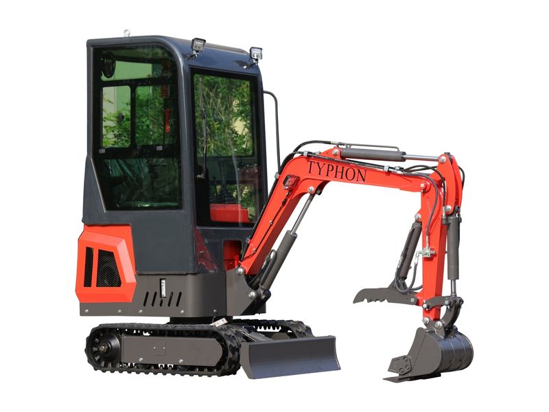 TYPHON TERROR ONE Mini Excavator – 1.1 Ton Trench Digger with Cabin, Hydraulic Thumb Clip, Hydraulic Oil Cooler, 13.5hp B&S Engine USA TYPHON TERROR ONE Mini Excavator – 1.1 Ton Trench Digger with Cabin, Hydraulic Thumb Clip, Hydraulic Oil Cooler, 13.5hp B&S Engine USA