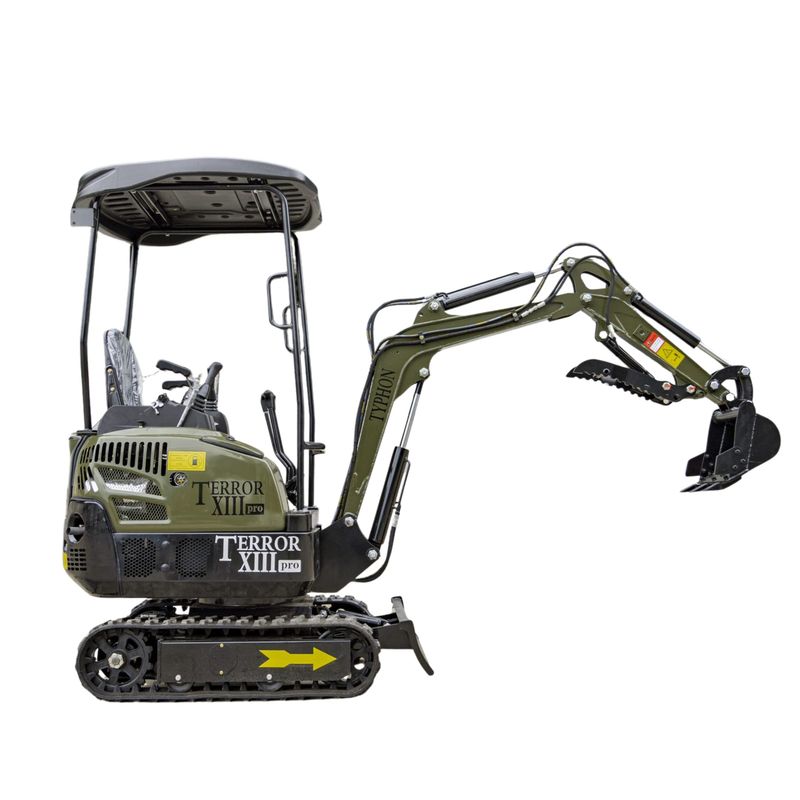 TYPHON TERROR XIII PRO Mini Excavator – 1.3 Ton Trench Digger with Canopy, Hydraulic Thumb Clip, 22.1hp Honda Engine USA TYPHON TERROR XIII PRO Mini Excavator – 1.3 Ton Trench Digger with Canopy, Hydraulic Thumb Clip, 22.1hp Honda Engine USA
