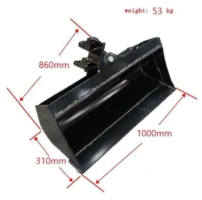 Top Compact & Mini Excavator Diggers- TYPHON Machinery Excavator Attachment 1000mm Tilt Bucket 39" Hydraulic Tilting Bucket Heavy Duty USA TERROR X2 PRO