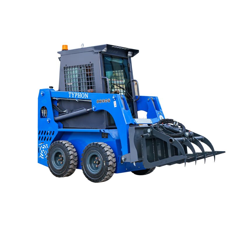 Top Compact & Mini Excavator Diggers- TYPHON Machinery Hydraulic Wood Grabber Attachment Mini Skid Steer TYPHON STOMP X1300 & STOMP 509