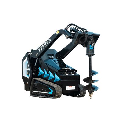 Top Compact & Mini Excavator Diggers- TYPHON Machinery TYPHON STOMP X1300 & STOMP 509 Mini Skid Steer Auger Attachment 200mm Hydraulic
