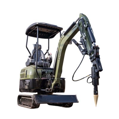 Mini Excavator Hydraulic Wood Splitter Drill Attachment 150mm TYPHON Compatible