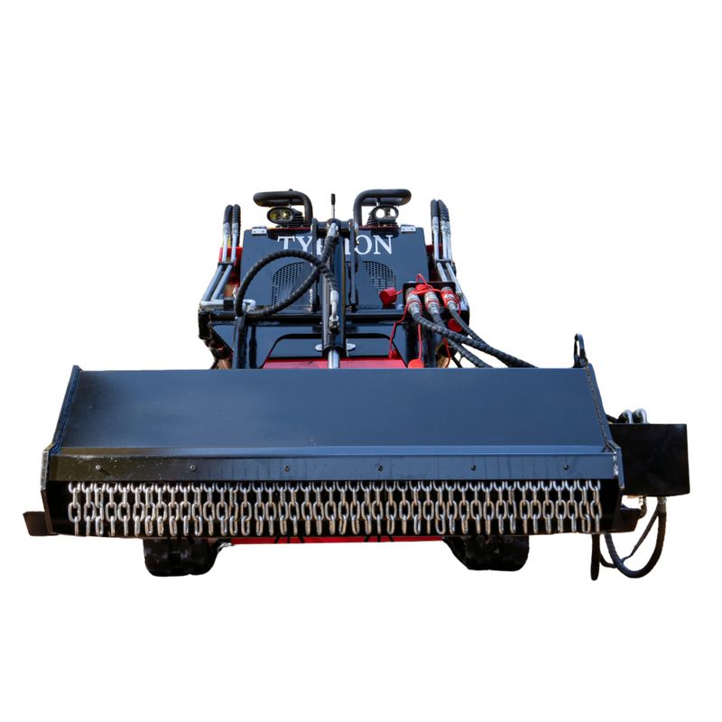 Top Compact & Mini Excavator Diggers- TYPHON Machinery 1450mm Heavy Duty Flail Mower Attachment 19 Teeth for TYPHON Mini Skid Steer