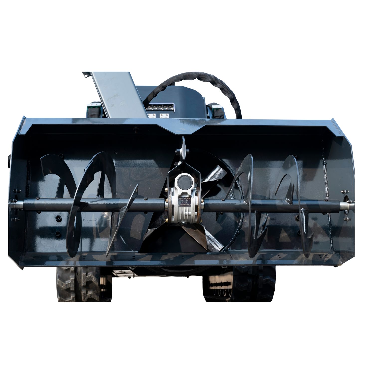 1100mm Hydraulic Snow Blower Attachment for TYPHON STOMP X1300 &amp; STOMP 509 Mini Skid Steers