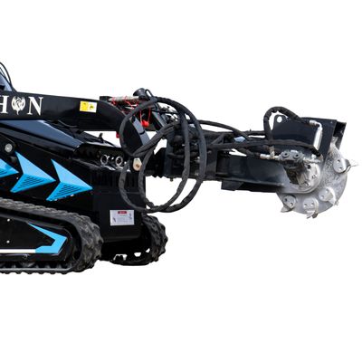 Hydraulic Swing Stump Grinder Attachment for TYPHON STOMP X1300 &amp; STOMP 509 Mini Skid Steers