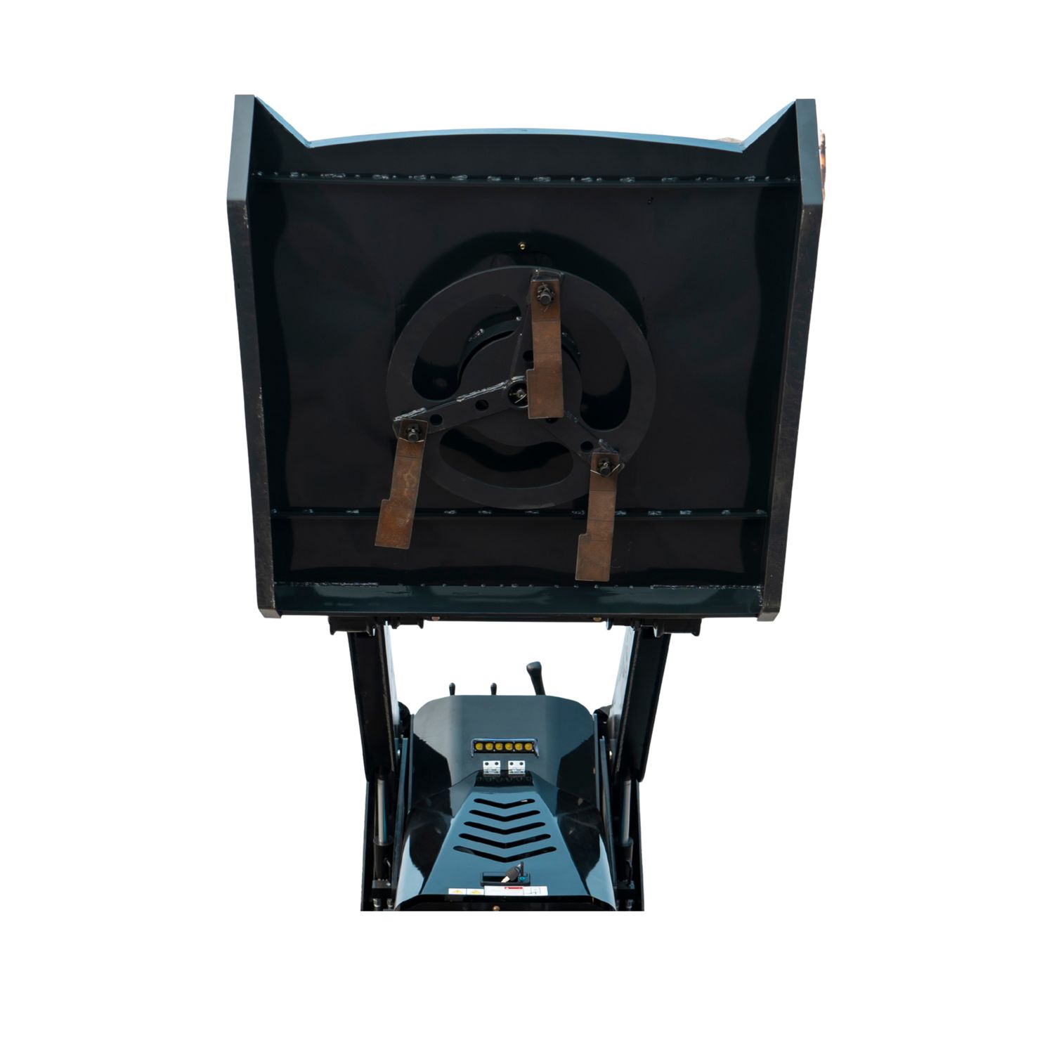 Heavy-Duty 3-Blade Hydraulic Brush Mower Attachment for TYPHON STOMP X1300 &amp; STOMP 509 Mini Skid Steers