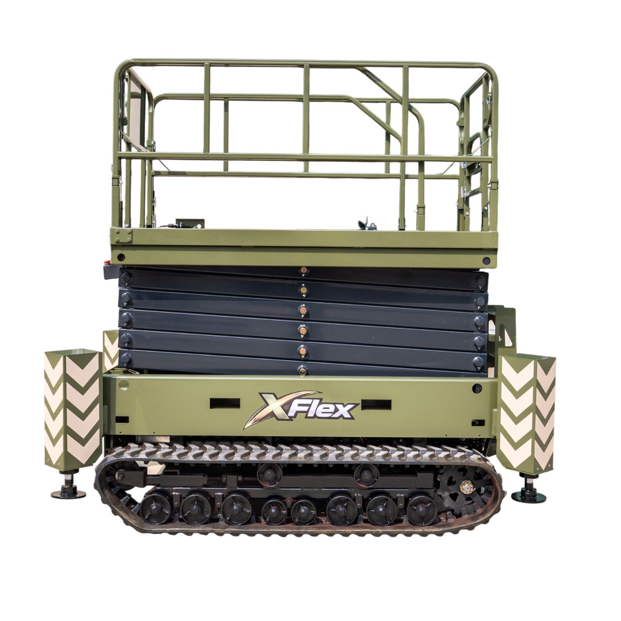 TYPHON xFlex-4068ET Electric Rubber Track Scissor Lift 3.2 Ton with 5.4HP Hydraulic Pump Motor Drive and Hydraulic Lifting Cylinder, 40 ft Max Lifting Height