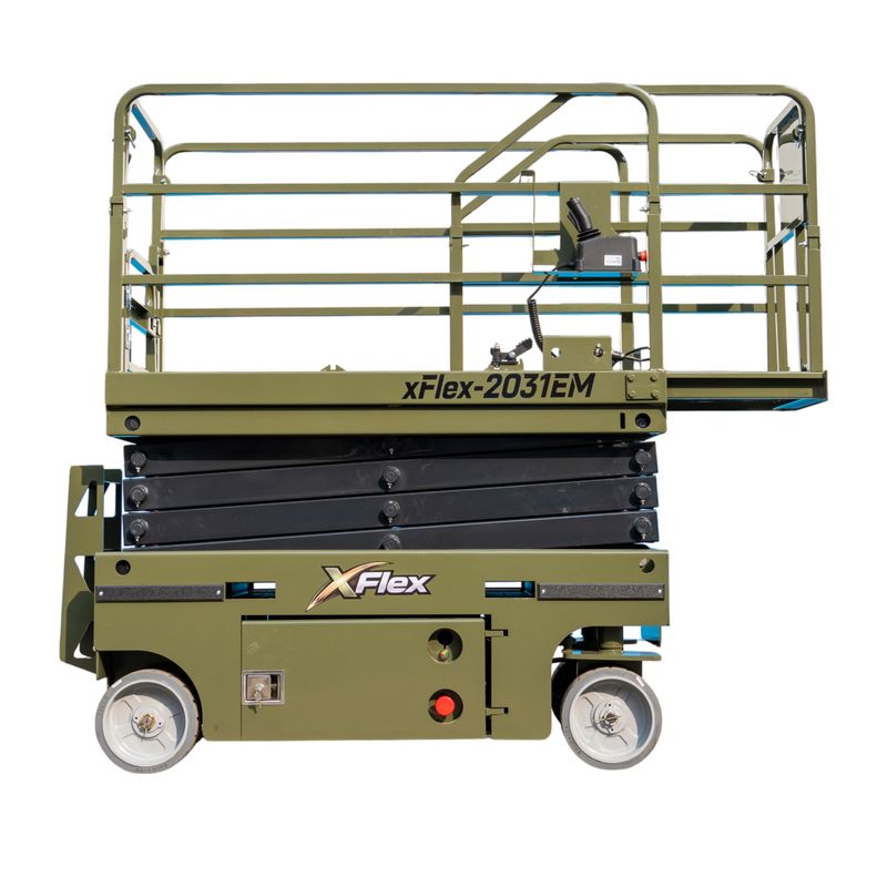 TYPHON xFLEX-2031EM 1.2 Ton Electric Mini Scissor Lift with 20ft Max Platform Height and 19.7" Platform Extend TYPHON xFLEX-2031EM 1.2 Ton Electric Mini Scissor Lift with 20ft Max Platform Height and 19.7" Platform Extend