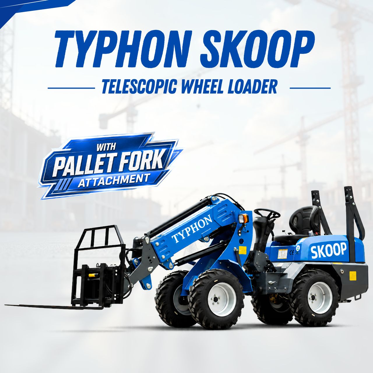 TYPHON Skoop Hydraulic Pallet Fork Attachment for Wheel Loader 43 Inch 11.1 GPM by TYPHON - SKOOP Attachments Photo 5 - American Loader