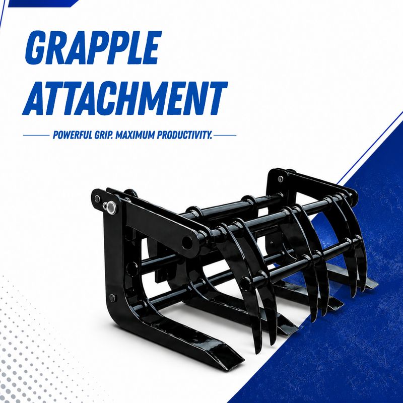 TYPHON Skoop Heavy-Duty Wheel Loader Log Grapple 295 lbs Robust Log & Brush Handler with 6+4 Tine Grip TYPHON Skoop Heavy-Duty Wheel Loader Log Grapple 295 lbs Robust Log & Brush Handler with 6+4 Tine Grip