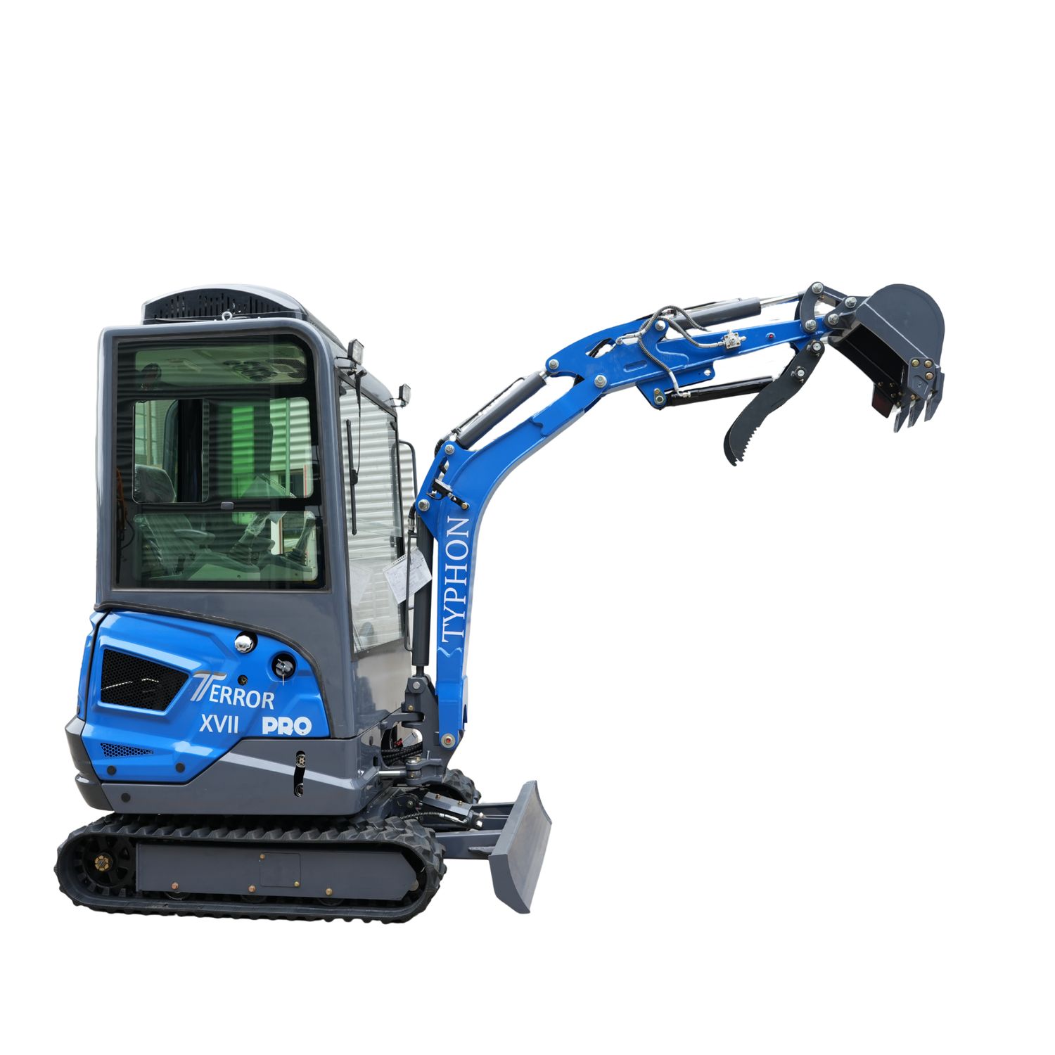 TYPHON TERROR XVII PRO Prestige Edition – Enclosed Mini Excavator with AC, Heater & Ergonomic Comfort TYPHON TERROR XVII PRO Prestige Edition – Enclosed Mini Excavator with AC, Heater & Ergonomic Comfort