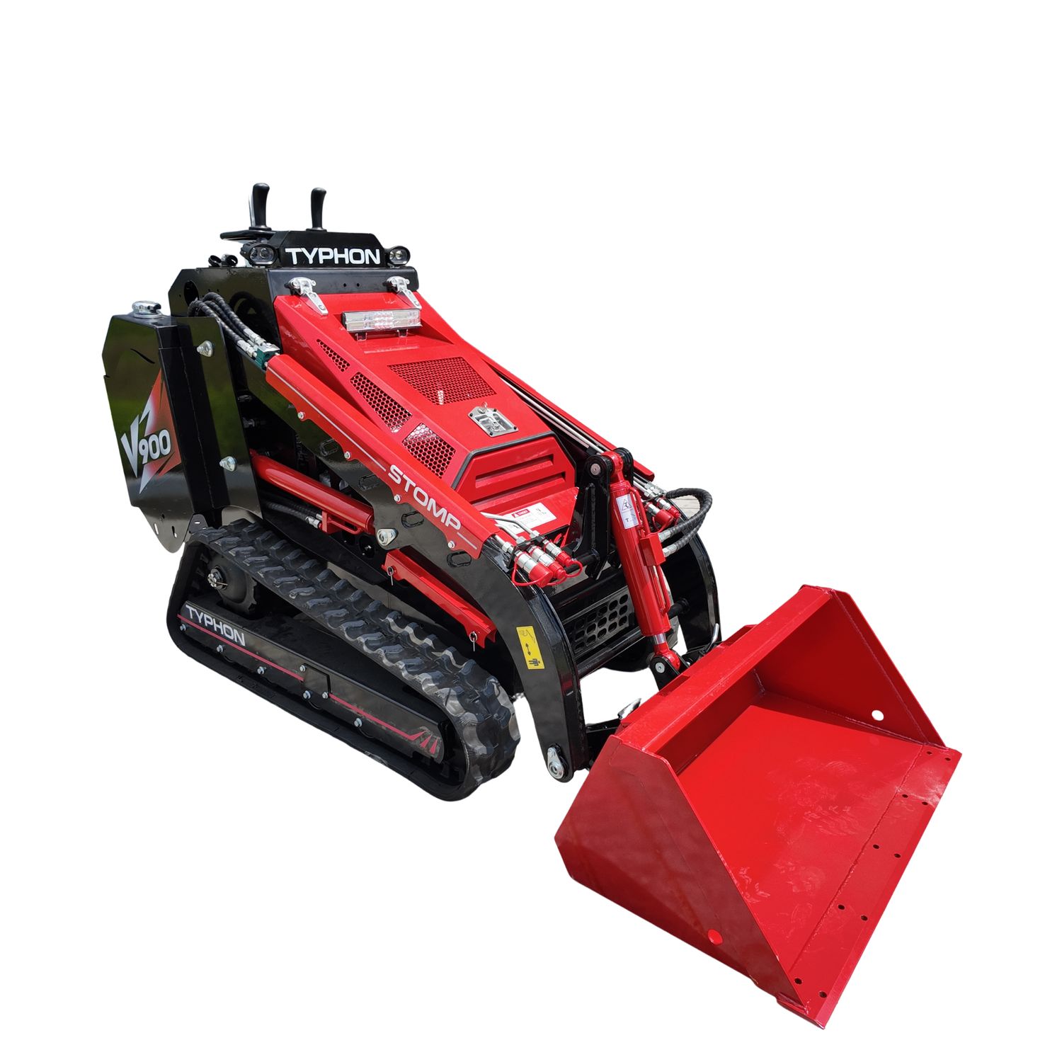 Brand New TYPHON STOMP V900 1.4 Ton Mini Track Loader Featuring Dual Auxiliary Hydraulics &amp; Kubota D1105 25HP USA Engine