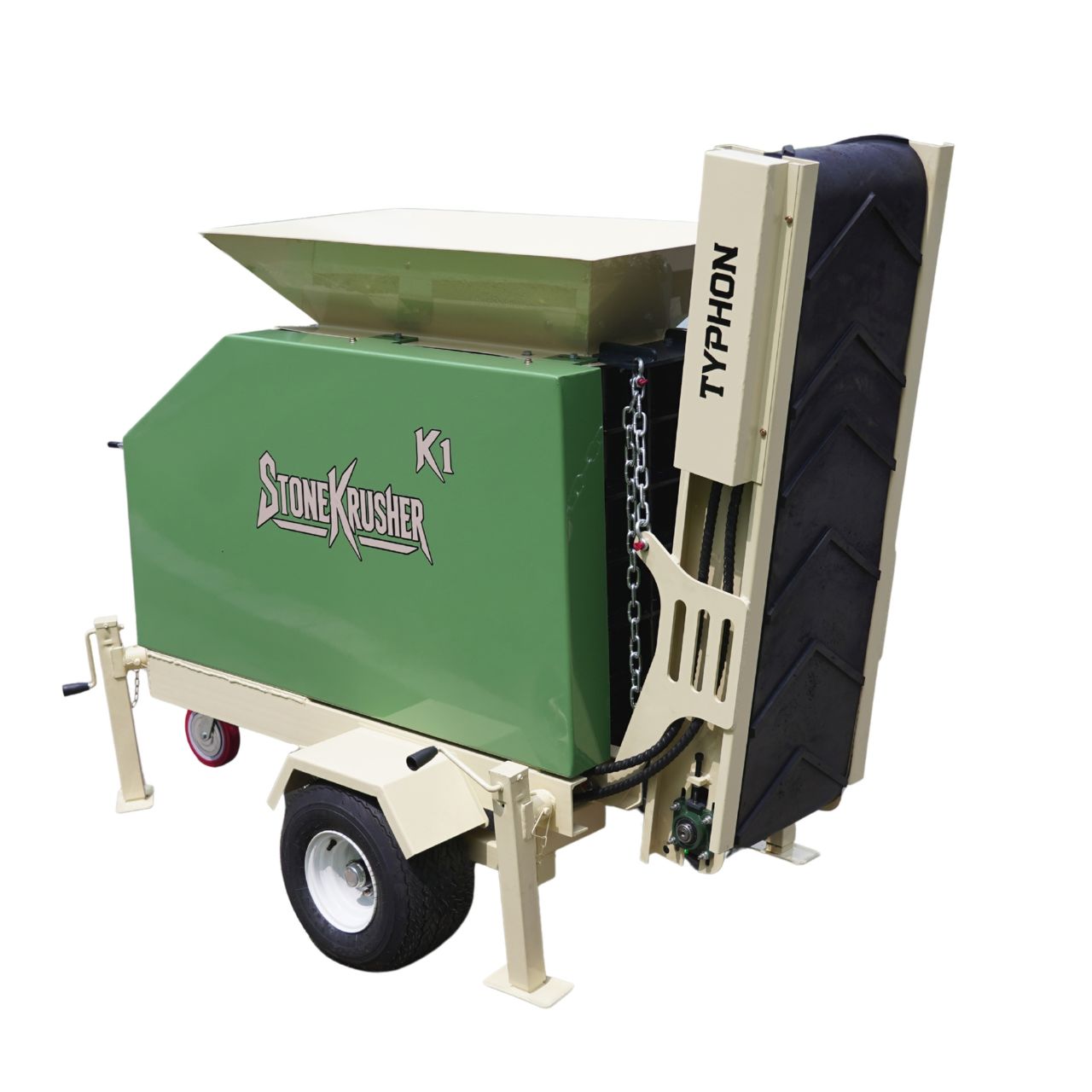TYPHON STONEKRUSHER K1 Compact Rock Crusher 11.7 HP Honda GX390 Towable Jaw Crusher Konstructz Series
