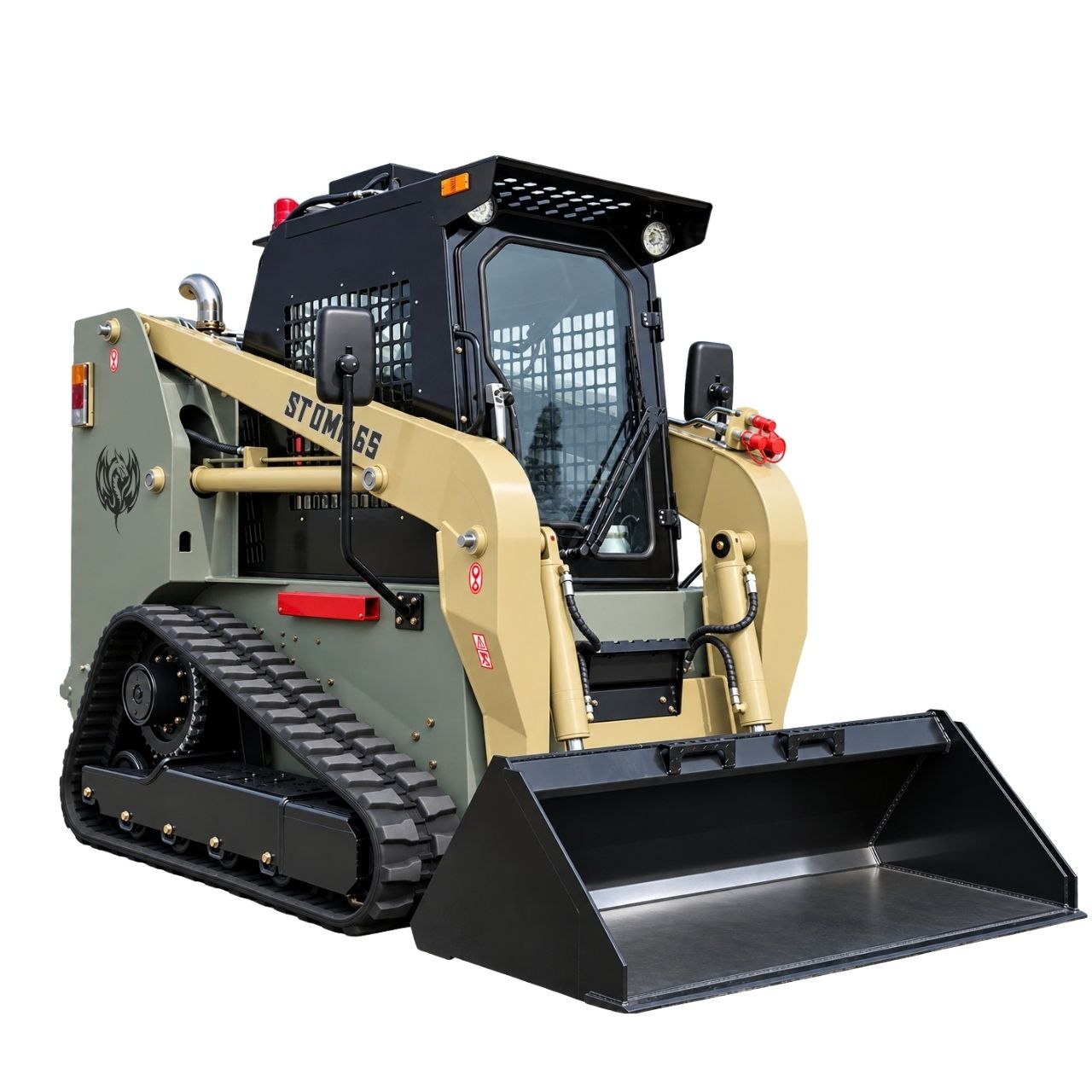 TYPHON STOMP 65 PROPACT Series - 9,000 lbs 74 HP Skid Steer Loader, Cummins 4-Cylinder Diesel USA Engine, High-Flow Hydraulics &amp; AC/Heater Cab