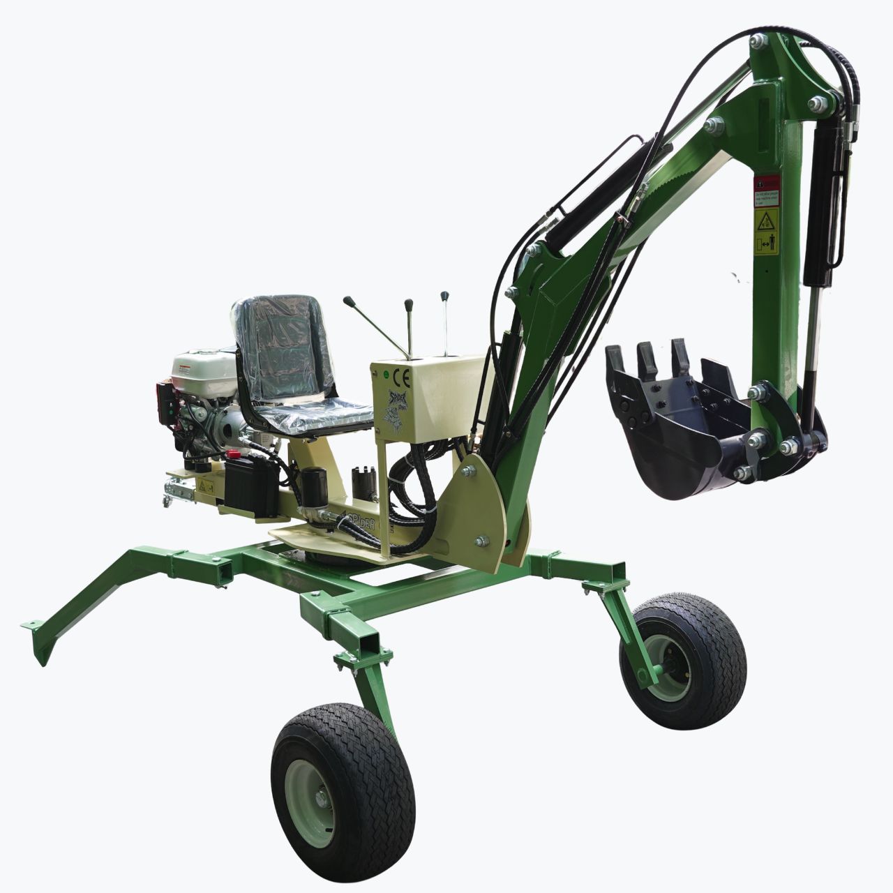 New TYPHON Spider One Mini Excavator - Konstructz Series with Honda GX390 EPA Engine, Towable Design and Full 360-Degree Rotation