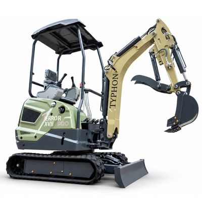 TYPHON TERROR XVII PRO 3,800 lb Mini Excavator - EPA Certified Kubota D902 Diesel Engine with Hydraulic oil cooler and Boom Swing