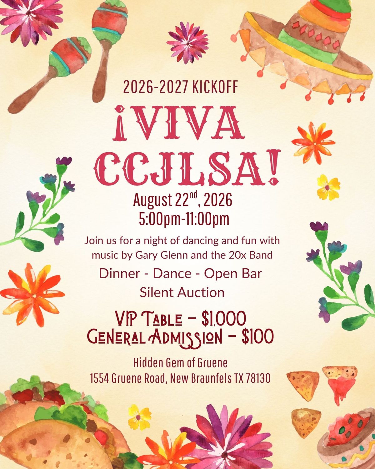 CCJLSA Kick-Off Fundraiser Ticket
