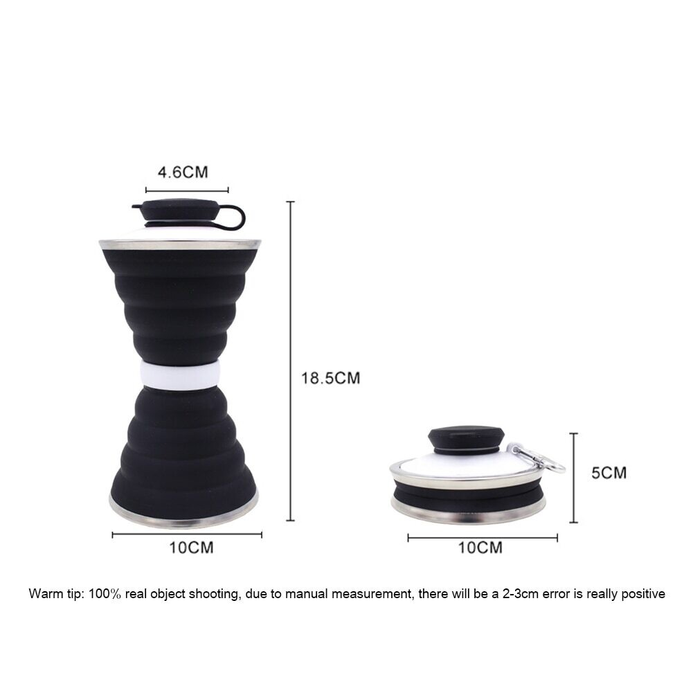 500ML Collapsible Sports Water Bottles Silicone Sports Drink Camping Travel Cycling Foldable Bottle
