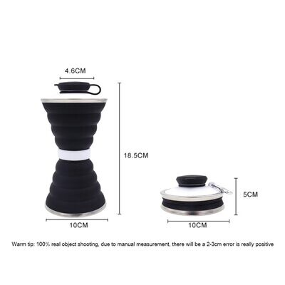 500ML Collapsible Sports Water Bottles Silicone Sports Drink Camping Travel Cycling Foldable Bottle