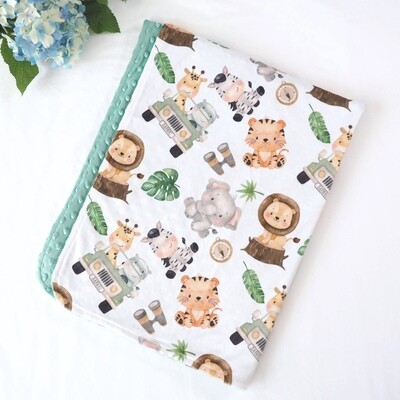 Minky Blanket - Safari