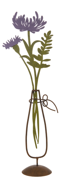 Purple Metal Flower Decor