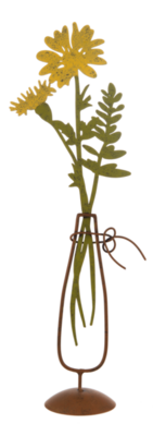 Yellow Metal Flower Decor