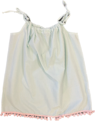 Seersucker Dress-Mint