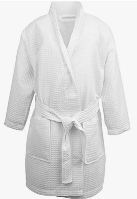 Child&#39;s Waffle Robe-White