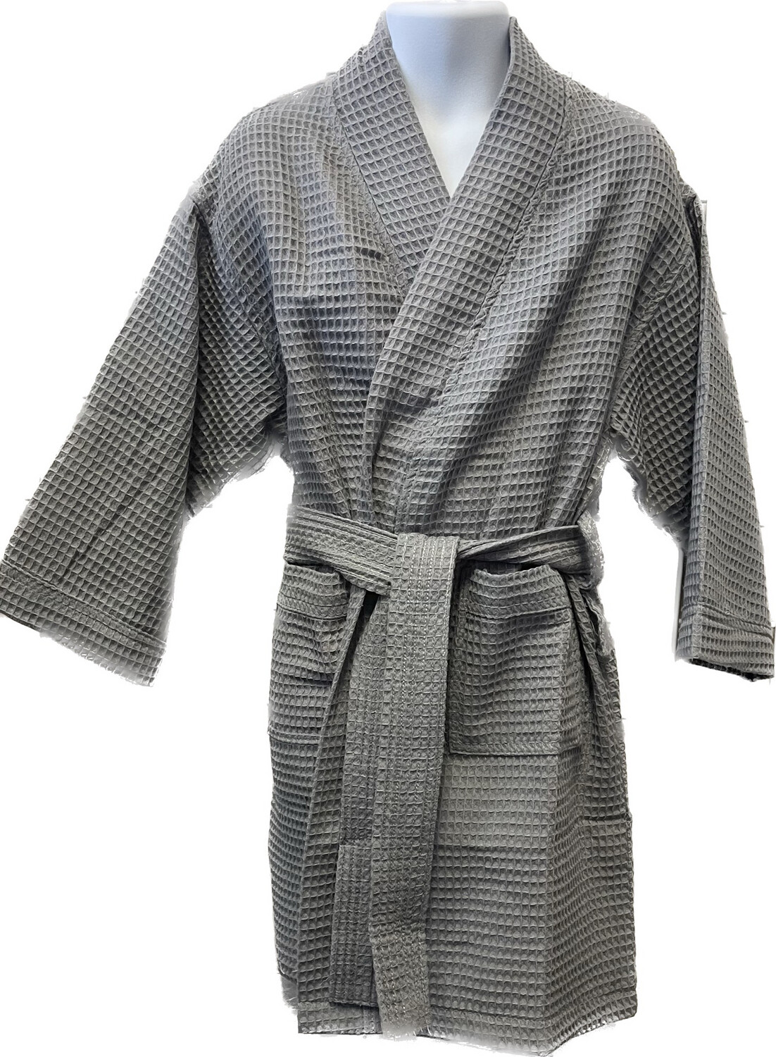 Child&#39;s Waffle Robe-Gray
