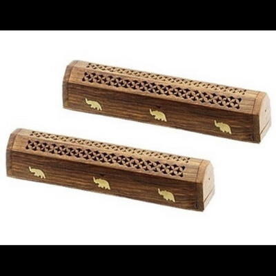 Elephant Wood Incense Box With Storage