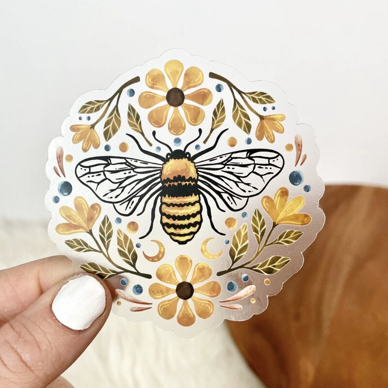 Bee Waterproof Vinyl Sticker