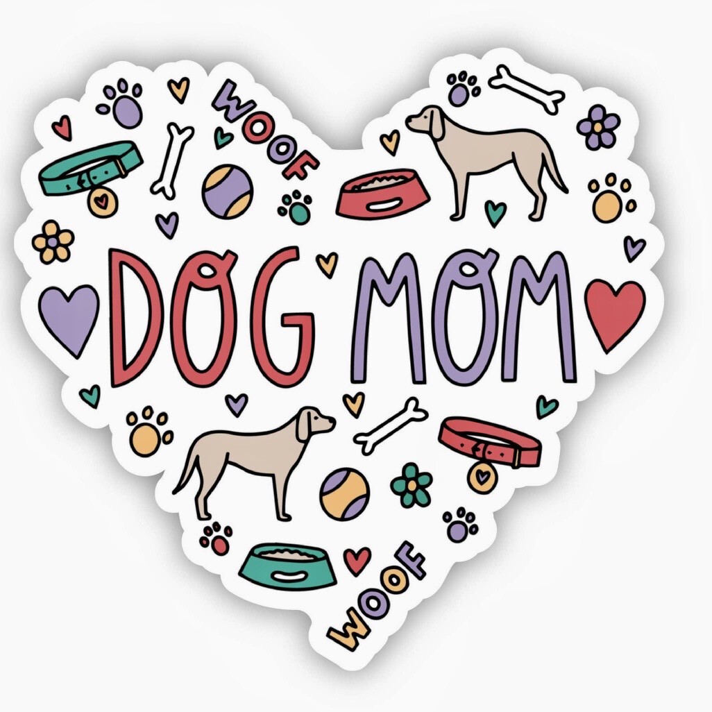 Dog Mom Waterproof Vinyl Sticker