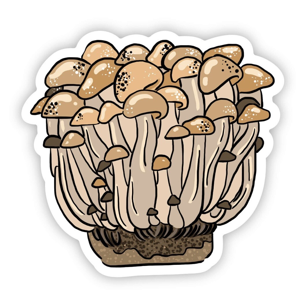 Mushroom Cluster Waterproof Vinyl Sticker