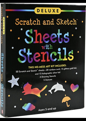 Sketch And Scratch Sheets With Stencils