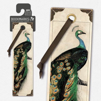 Peacock Vintage Style Bookmark