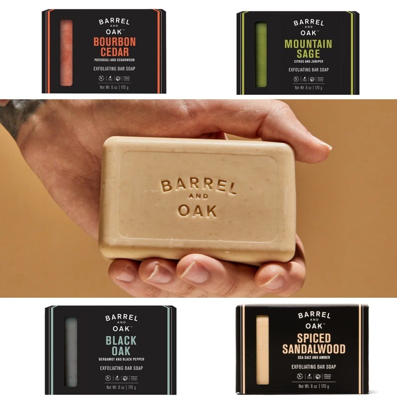 Barrel &amp; Oak Men&#39;s Exfoliating Bar Soap