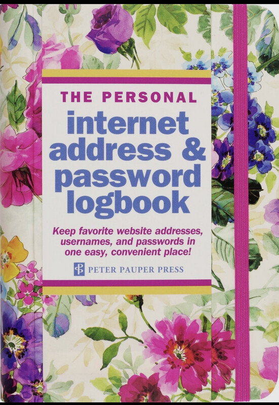 Floral Internet, Address &amp; Password Logbook