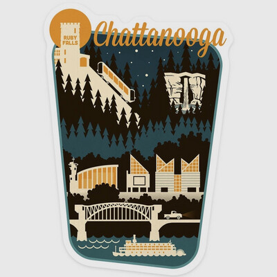 Retro Chattanooga Sticker
