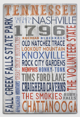 Rustic Tennessee Metal Sign Art