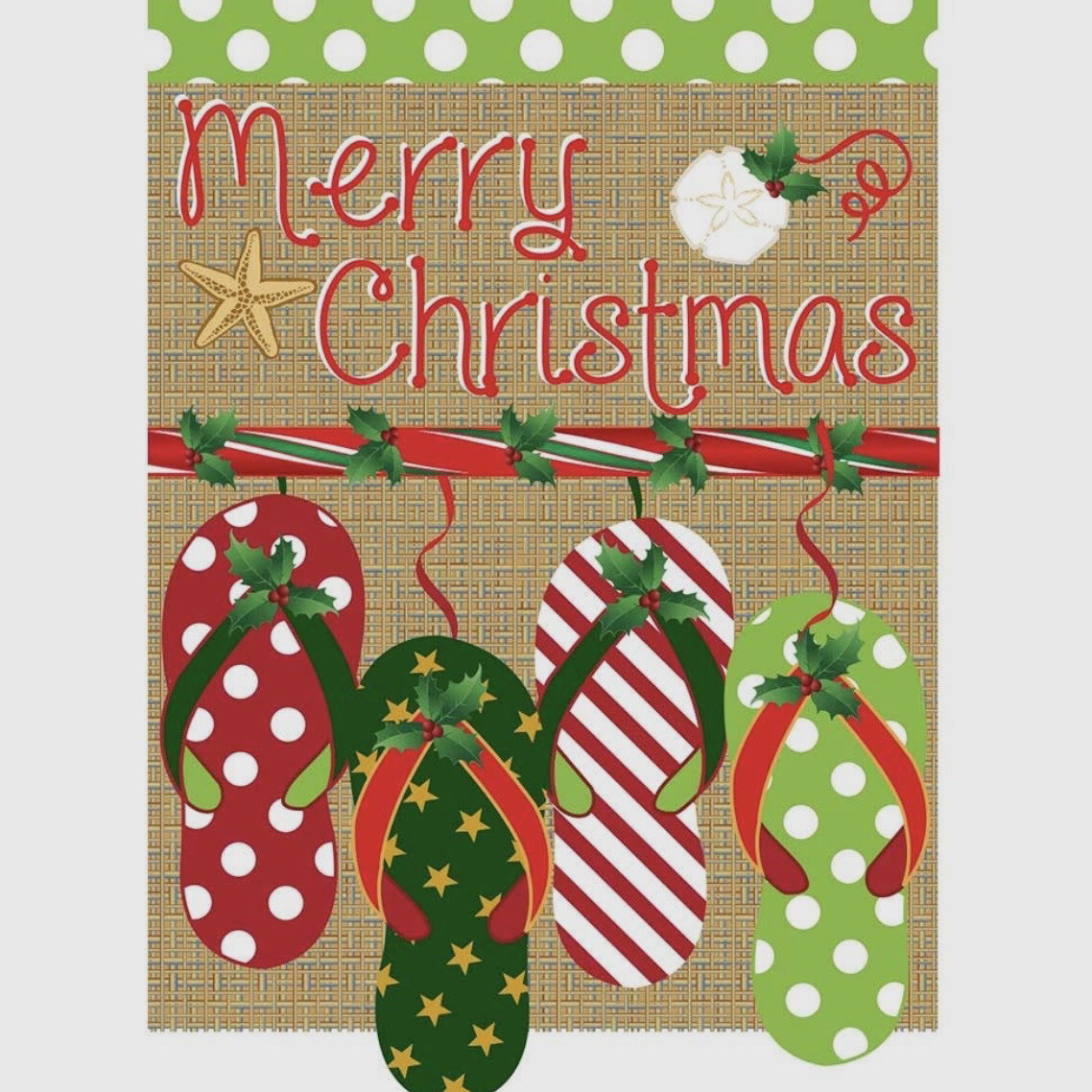 Flip Flop Christmas Garden Flag