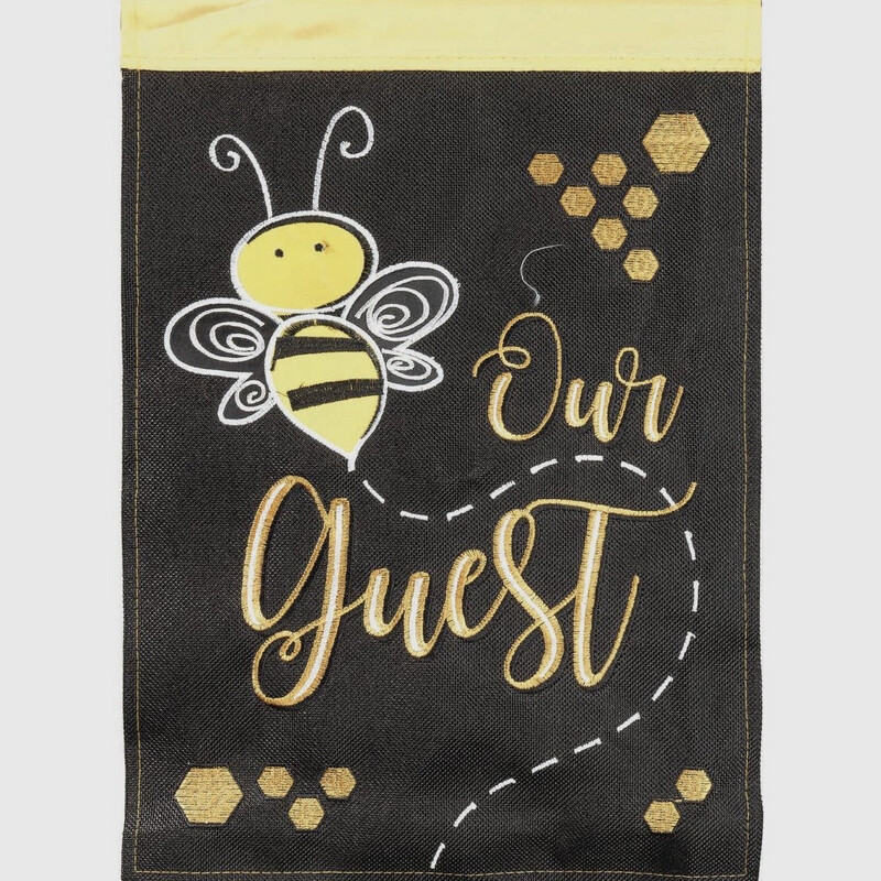 Bee Our Guest Garden Flag